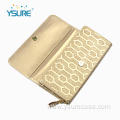 Leather wallet genuine multilayer wallet for zipper woman